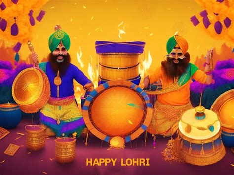 Premium PSD | Lohri celebration background