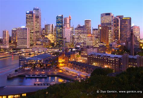 Circular Quay and Sydney City at Night Image | Fine Art Landscape Photography | Ilya Genkin