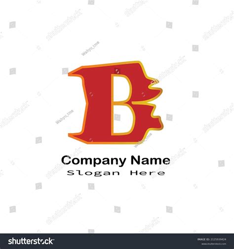 Red Letter B Logo On White Stock Vector (Royalty Free) 2125939424 ...