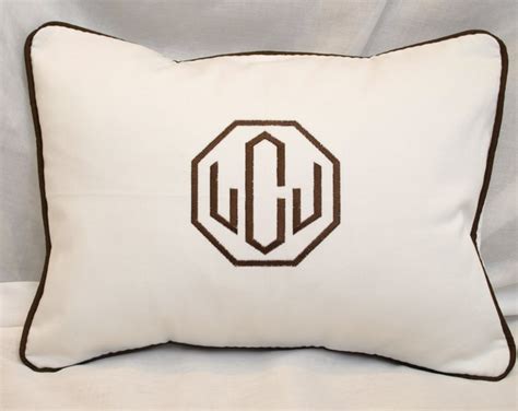 Monogrammed Pillow Monogram Pillow Personalized Pillow Dorm - Etsy