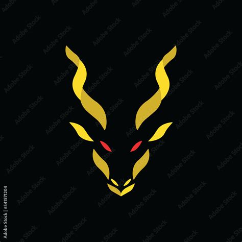 Markhor logo and icon markhoor cooperate Identity logo. Black and white. vector illustration ...