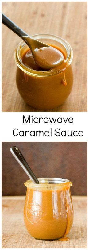 Microwave Caramel Sauce - the easiest caramel sauce that takes only 10 minutes to make! Decadent ...