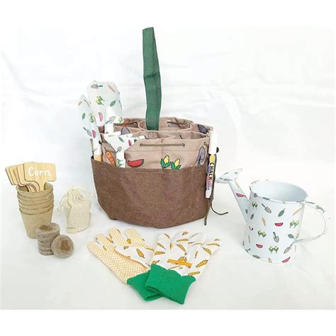 7-Piece with tote bag and multiple storage bags Garden Tool Set, garden ...