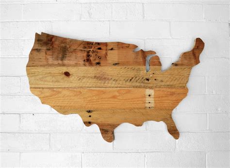 USA Map Wooden Wall Art United States of America US Wall | Etsy