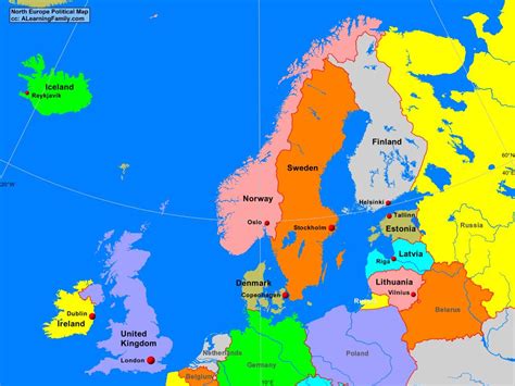 Northern Europe Political Map - Map Of Europe