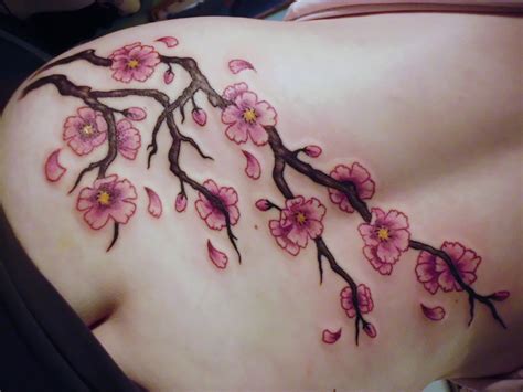 Beautiful cherry blossom branch tattoo | TattooMagz › Tattoo Designs / Ink Works / Body Arts Gallery