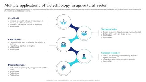 Multiple Applications Of Biotechnology In Agricultural Sector PPT Sample