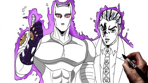 How To Draw Killer Queen & Kira | Step By Step | JoJo's Bizarre Adventure - YouTube