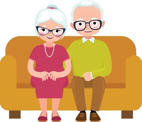 Senior Couple On Couch Illustrations, Royalty-Free Vector Graphics & Clip Art - iStock