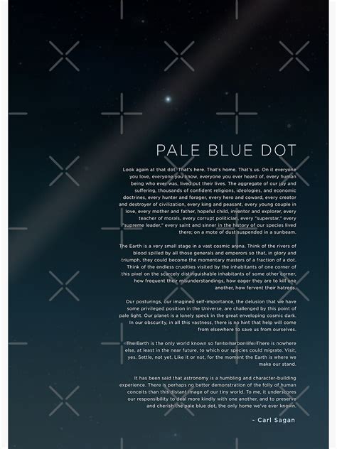 Pale Blue Dot Speech - Carl Sagan Premium Matte Vertical Poster Designed & Sold By Independent ...