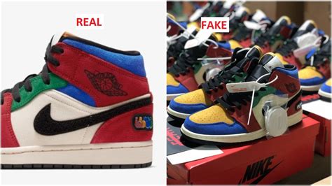 Real VS Fake Air Jordan 1 Mid Blue the Great 6 | Housakicks