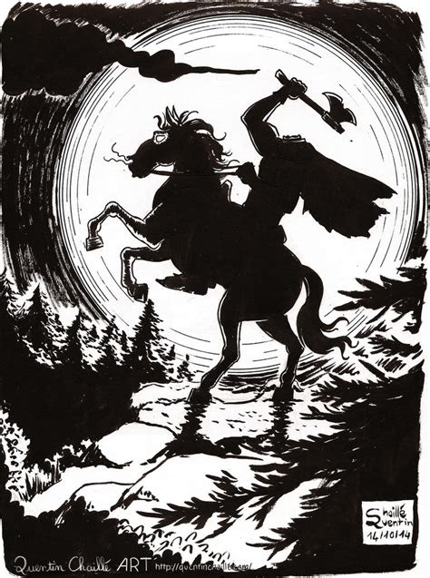 Inktober 2014 #13 Headless Horseman Silhouette by qbgchaille on DeviantArt