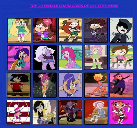 Top 20 Female Characters by Prentis-65 on DeviantArt