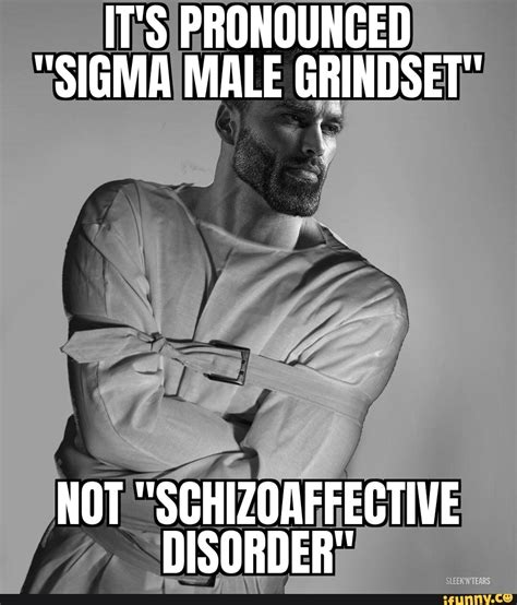 IT'S PRONOUNCED "SIGMA MALE GRINDSET" NOT "SCHIZOAFFECTIVE DISORDER" - iFunny