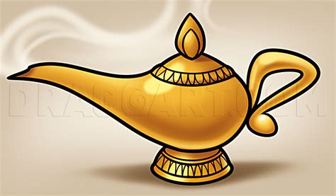 How To Draw A Genie Lamp, Step by Step, Drawing Guide, by Dawn | Genie lamp, Disney lamp, Guided ...