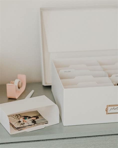 Photo & Card Organizer Box | Photo box storage, Photo organization ...