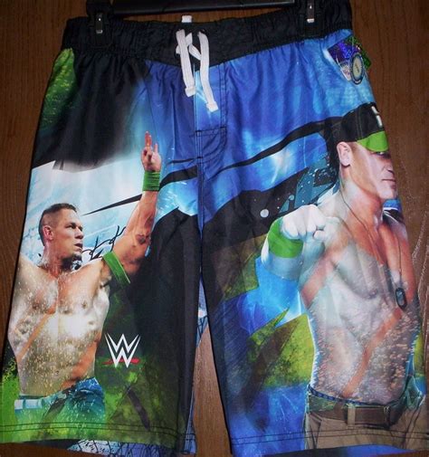 WWE John CENA Swim Trunks Boy's size 14/16 NEW Board Shorts Swimtrunks ...