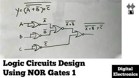 Logic Circuit Design From Boolean Expression Using NOR Gates | Question 1 | Digital Electronics ...