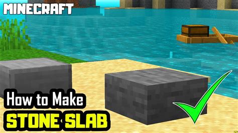 MINECRAFT | How to Make STONE SLAB - YouTube