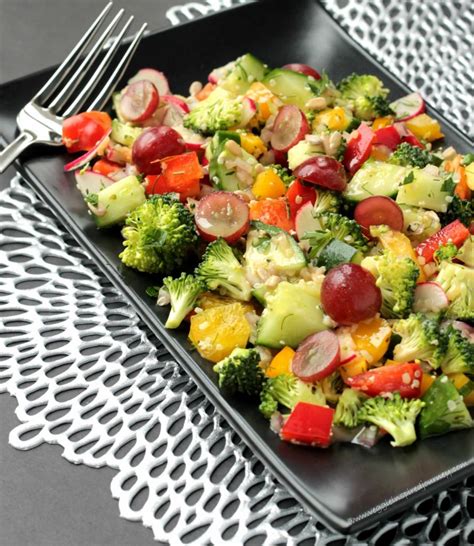 Raw Veggie Chopped Salad (Oil Free) ~ Veggie Inspired