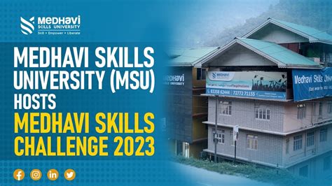 Medhavi Skills University (MSU) hosts Medhavi Skills Challenge 2023. - YouTube