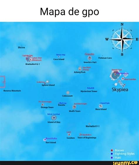 Mapa de gpo Roca Bosses Fighting Styles Haki - iFunny Brazil