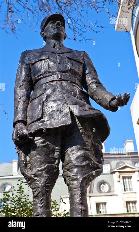 Statue of General Charles De Gaulle situated in Carlton Gardens in ...