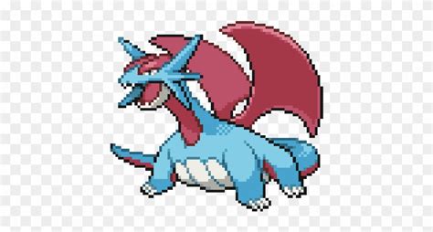 Free Pokemon Pixel Gif - Salamence Pixel Art - Free Transparent PNG Clipart Images Download