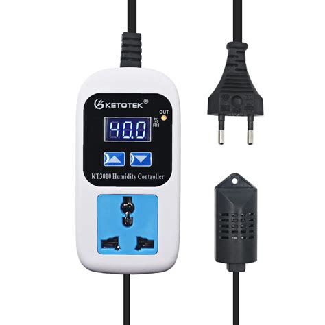 Digital Hygrostat 0~99%RH Humidity Controller 110V 220V 10A Direct Output Hygrometer Humidity ...