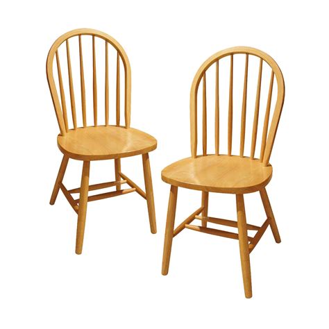 Winsome Wood Windsor Chair, Natural, Set of 2: Amazon.ca: Home & Kitchen