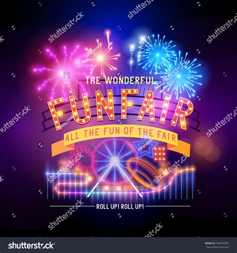 Vintage Funfair Circus Park Sign Vector Stock Vector (Royalty Free ...