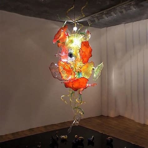 Modern Crystal Chandeliers Lamp 100% Hand Blown Glass Chandelier Light ...