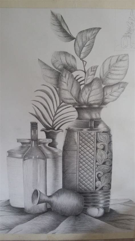 Still life pencil sketch with 0.5 pencil. | Nature art drawings, Abstract pencil drawings, Hand ...