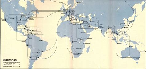 Map of all Lufthansa flight routes in 1967 : r/europe