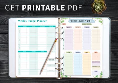 Weekly Budget Planner Templates - Download PDF