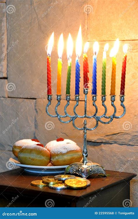 Beautiful hanukkah candles stock photo. Image of jewish - 22595568