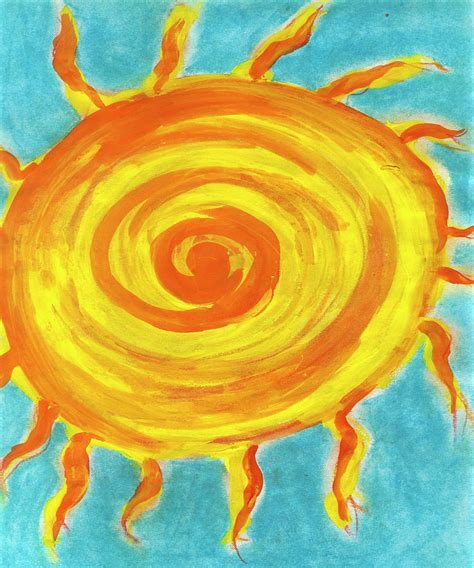 Sunshine Spiral Painting by Mollie and Art with a Heart In Healthcare