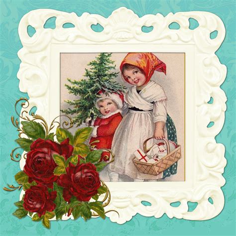 Vintage Christmas Children Free Stock Photo - Public Domain Pictures