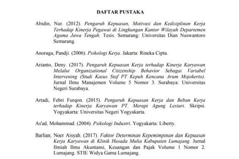 Contoh Daftar Pustaka Karya Tulis Ilmiah | Images and Photos finder