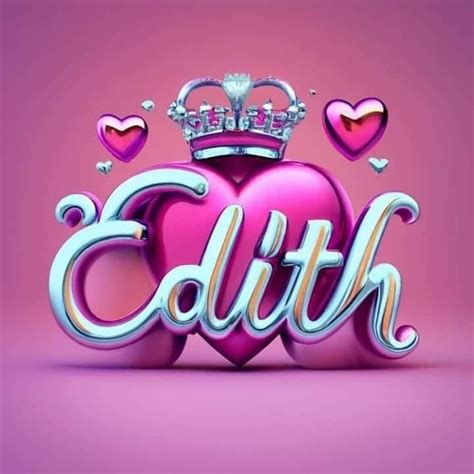 a pink and purple background with hearts, crown and the word'eithh'written in cursive letters