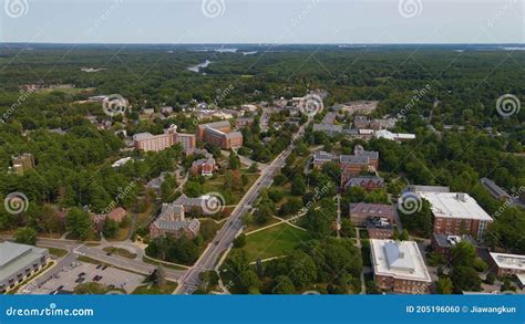 University of New Hampshire Aerial View, Durham, NH, USA Stock Footage - Video of architecture ...