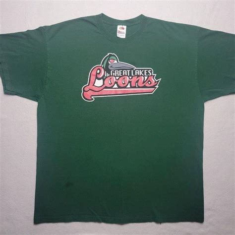 Great Lakes Loons T-Shirt Men's Size 2XL Green Minor... - Depop