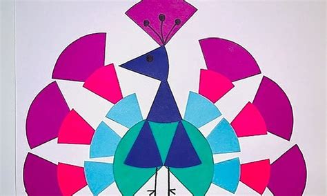 Peacock / Bird Fraction Art / Math - Basic Fractions for Beginners Camp ...