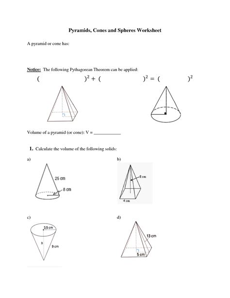 16 Cone Cylinder And Sphere Worksheet / worksheeto.com