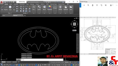 Autocad 2d practice drawing ll Batman logo in autocad. - YouTube