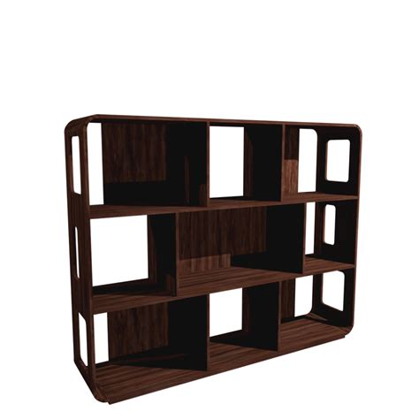 Swift Walnut Shelving Unit (M) - Design and Decorate Your Room in 3D