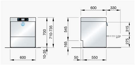 Commercial Dishwasher Dimensions Canada, HD Png Download - kindpng