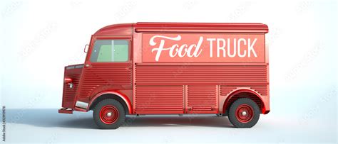 Vintage food truck Stock Illustration | Adobe Stock