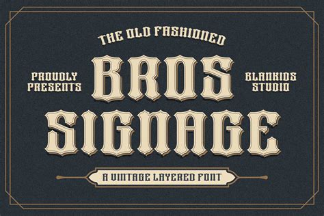 Bros Signage Font by Blankids Studio · Creative Fabrica