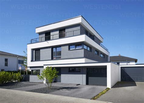 Germany, new built one-family house stock photo